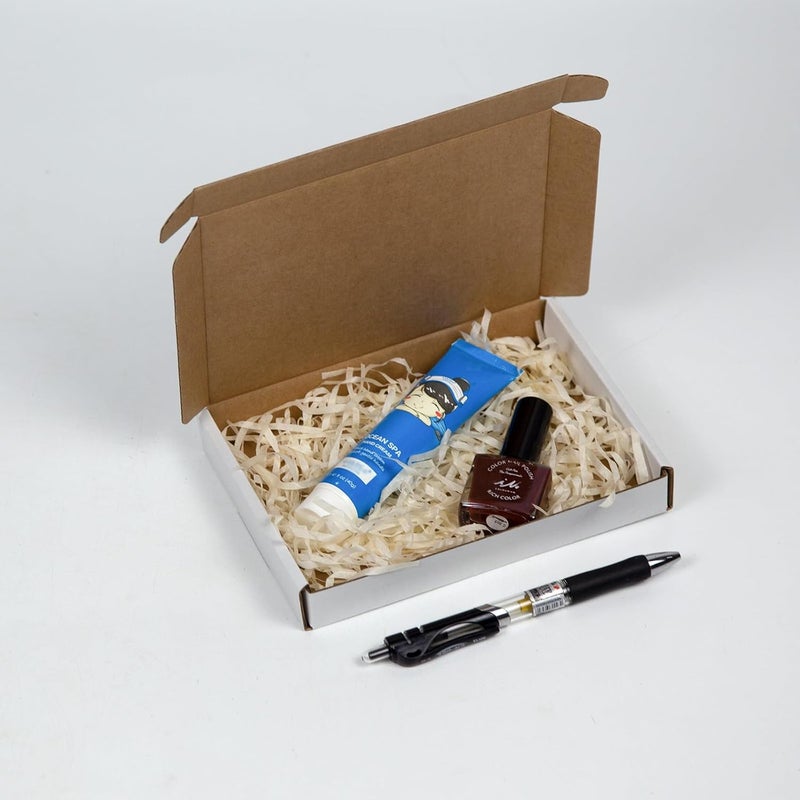 SUNLPH 50 Pack 7x5x1 Inches Small Shipping Boxes, White Corrugated Cardboard Boxes, Moving Mailing Packing Box - Image 3